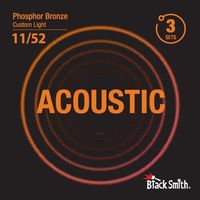 Струны для акустической гитары BlackSmith Phosphor Bronze Custom Light 11/52 3 Sets
